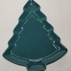 Green Christmas Tree Shaped Appetizer Plate